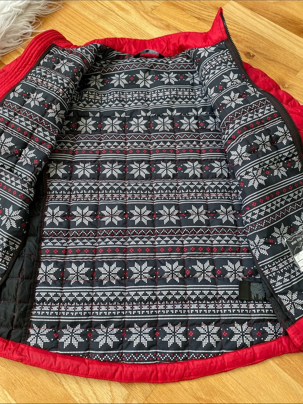 The North Face Kids Thermaball Red Quilted Puffer Jacket Size 14 & 16